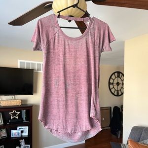 Chaser heathered pink tee